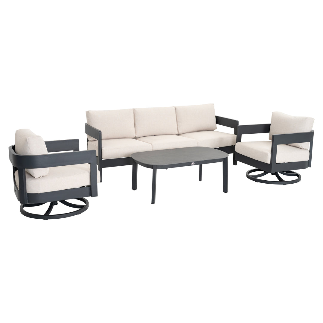 Patio Time 4-Piece Aluminum Outdoor Conversation Set