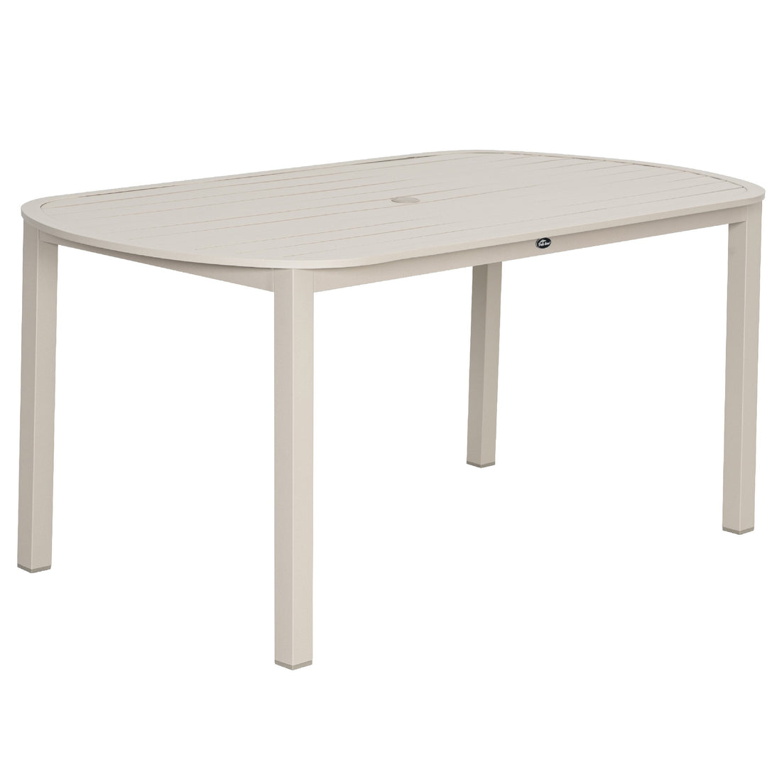 Patio Time 7-Piece Aluminum Outdoor Dining Set, with 63" Round Table for 6 People