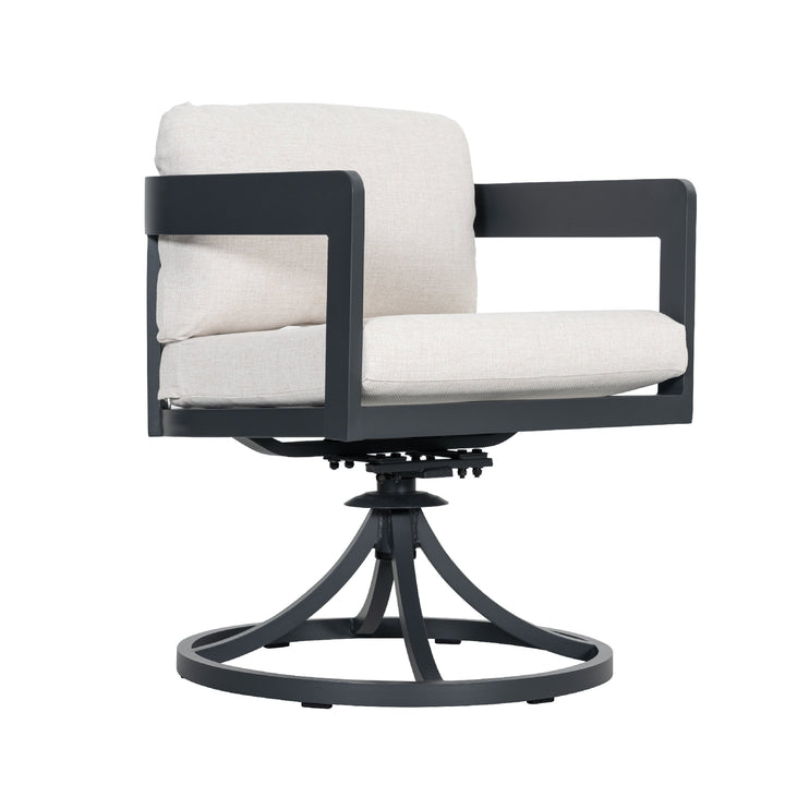Patio Time Outdoor Aluminum Swivel Dining Chair Set of 2