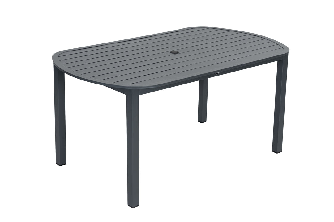 Patio Time 7-Piece Aluminum Outdoor Dining Set, with 63" Round Table for 6 People