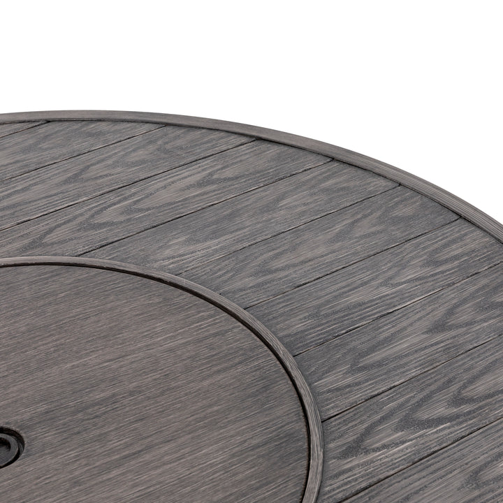 Patio Aluminum Rattan Fire Pit Table