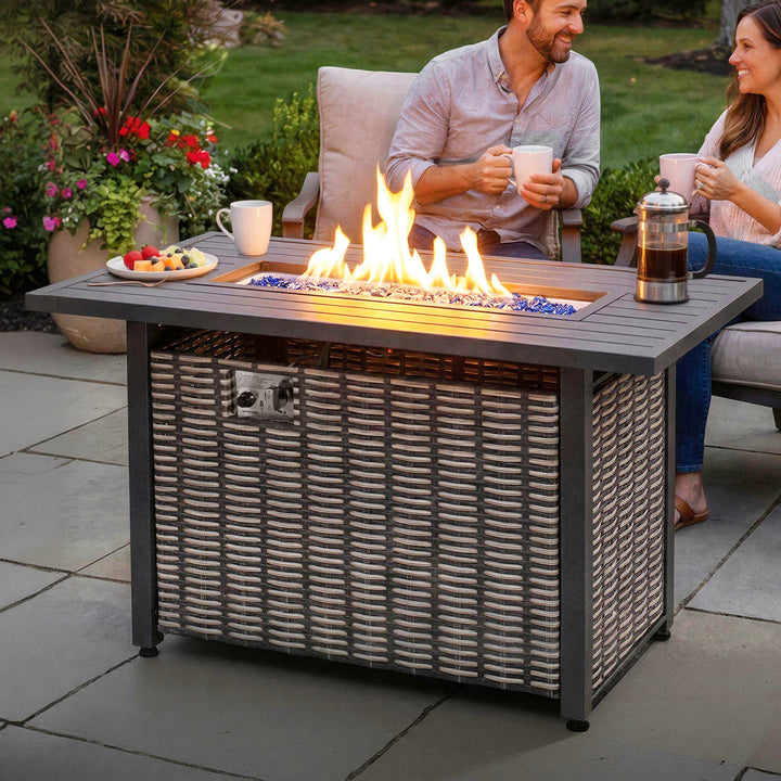 43’’ Outdoor Propane Gas Fire Pit Table 50,000 BTU for Outside Patio