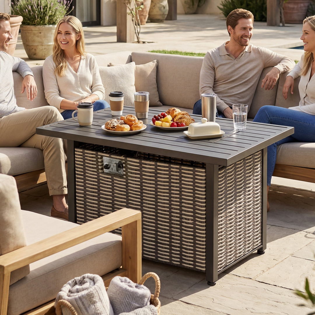 43’’ Outdoor Propane Gas Fire Pit Table 50,000 BTU for Outside Patio