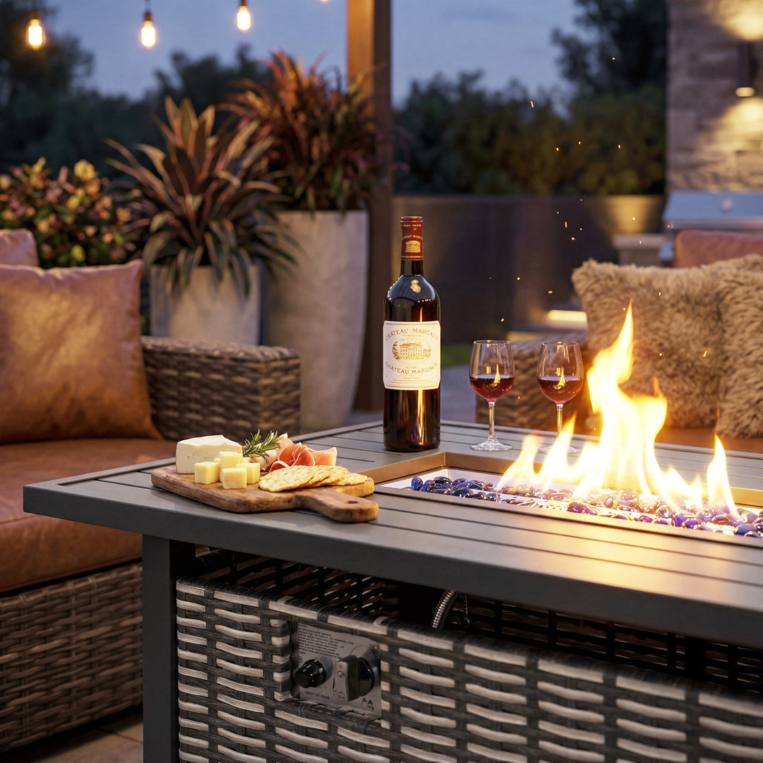 43’’ Outdoor Propane Gas Fire Pit Table 50,000 BTU for Outside Patio