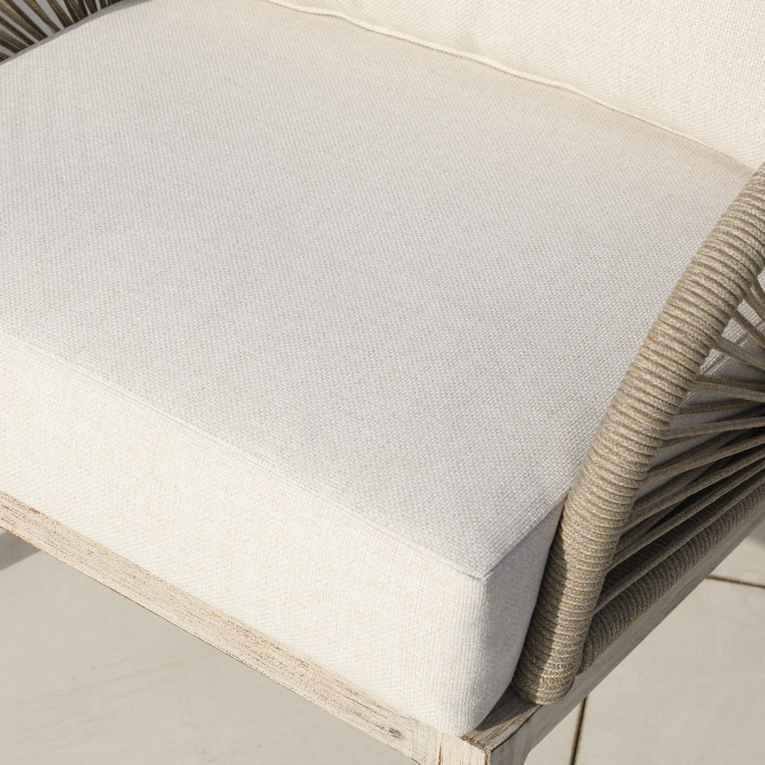 Patio Time 2-Pc Boho-Chic Sofa Chairs with Painted Wood-Grain Aluminum Frames