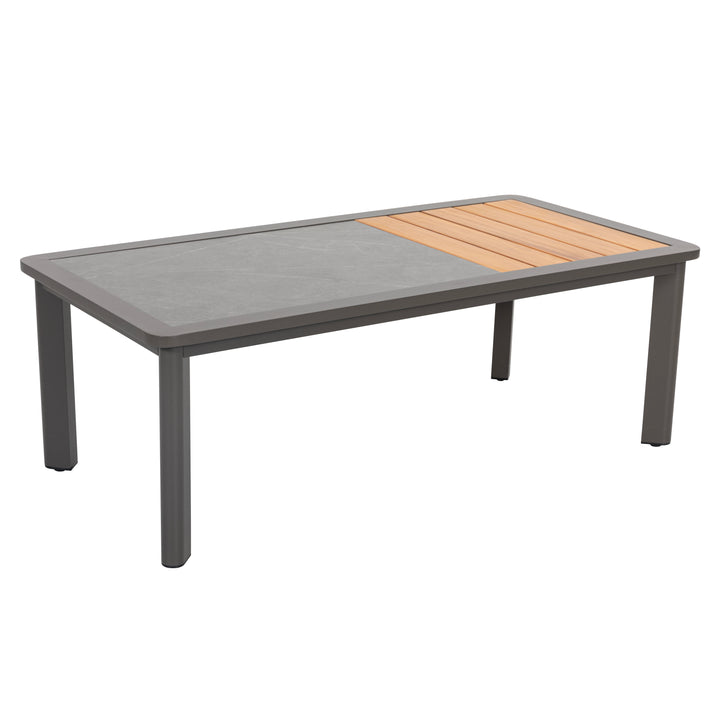 Patio Time 4-Piece Aluminum and Wicker Patio Conversation Set with Cushions