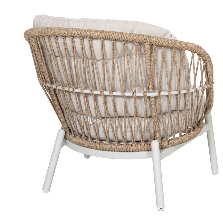 Patio Time Aluminum & Wicker Patio Chairs with Cushions Set of 2