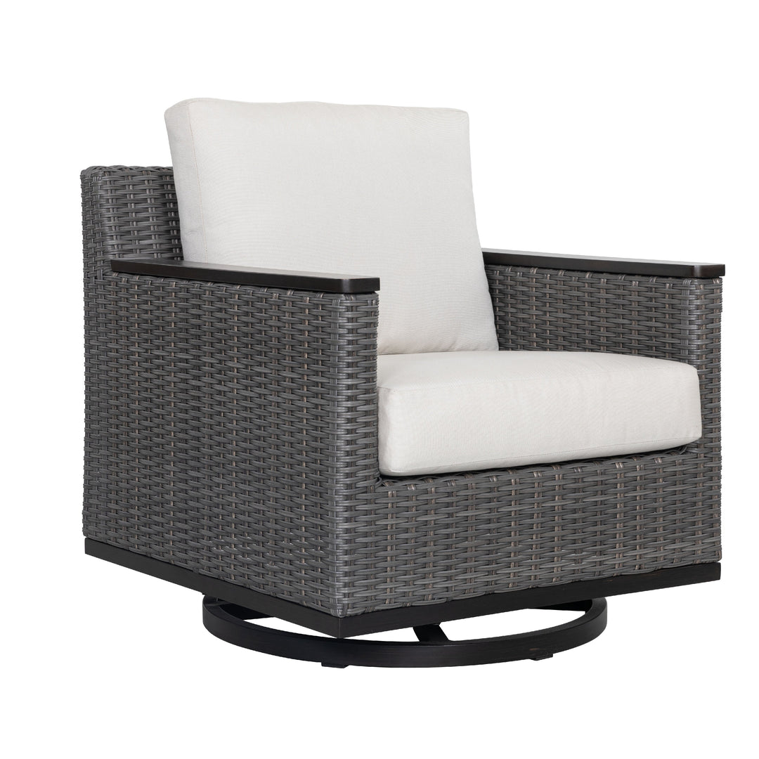 Patio Time 4-Piece Aluminum and Wicker Outdoor Conversation Set