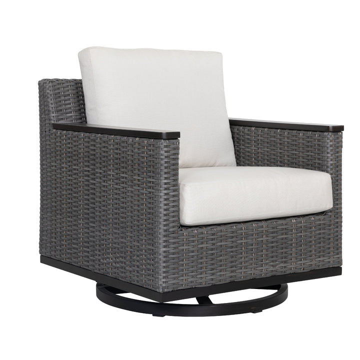 Patio Time 4-Piece Aluminum and Wicker Outdoor Conversation Set