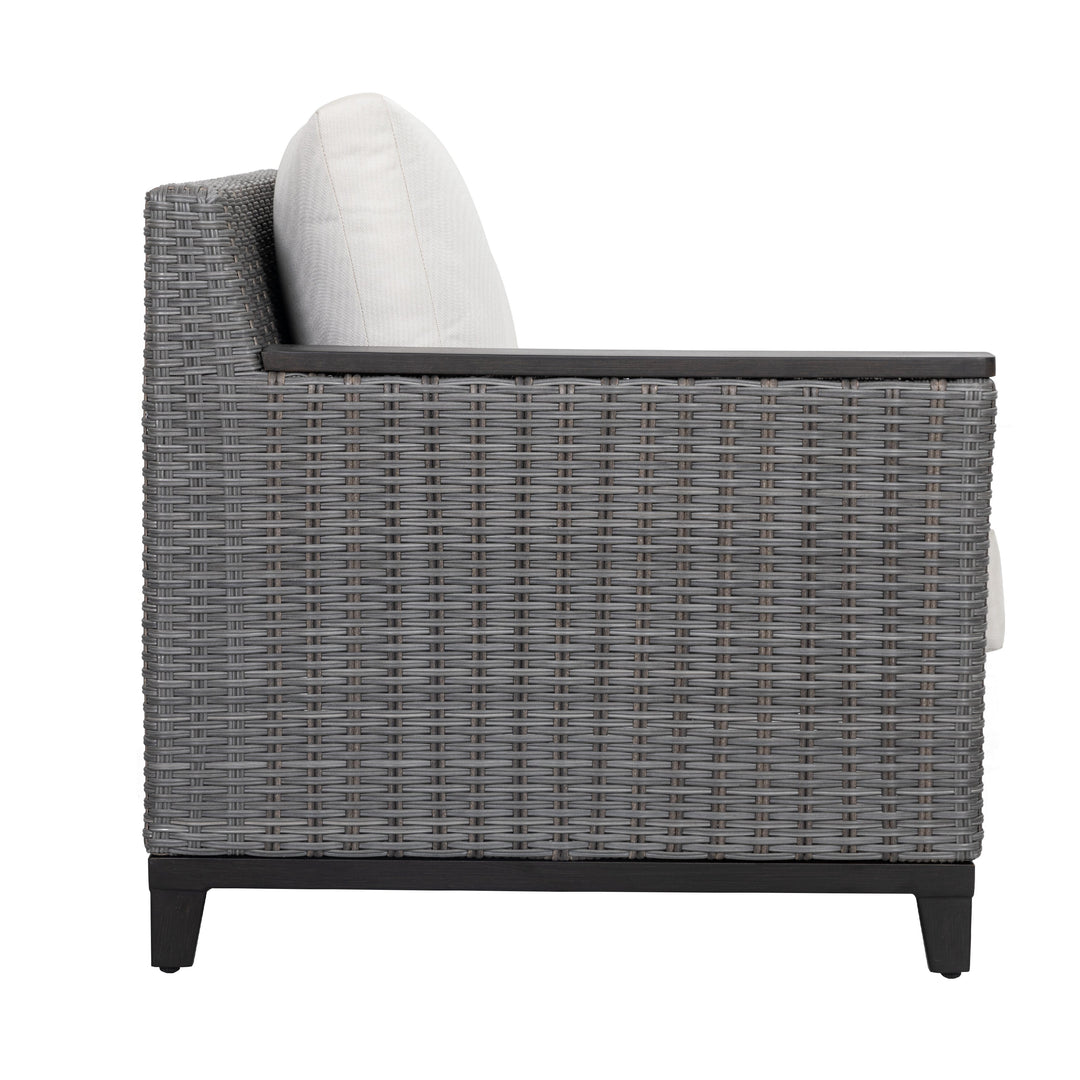 Patio Time 4-Piece Wicker Outdoor Corner Sectional Conversation Set