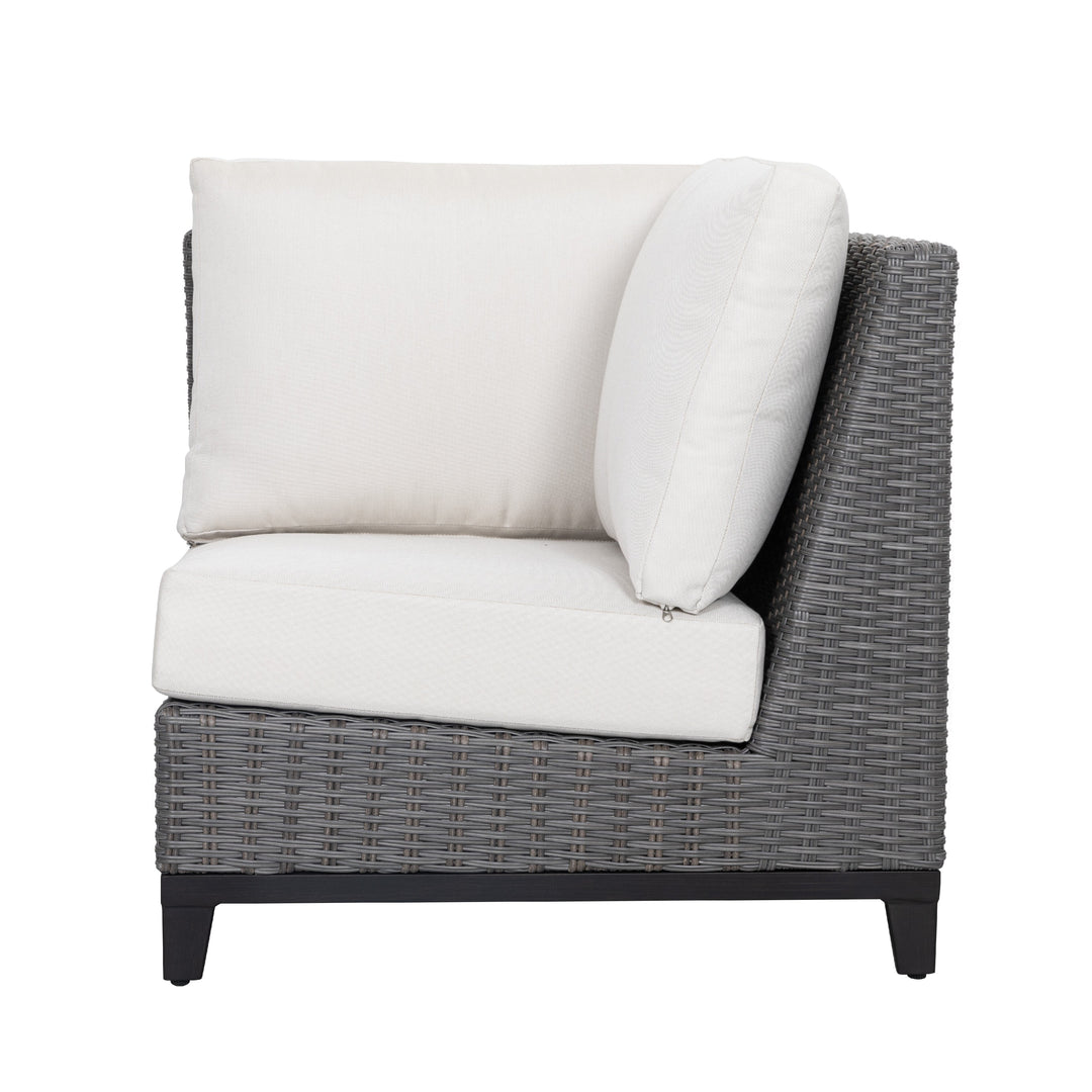 Patio Time 4-Piece Wicker Outdoor Corner Sectional Conversation Set