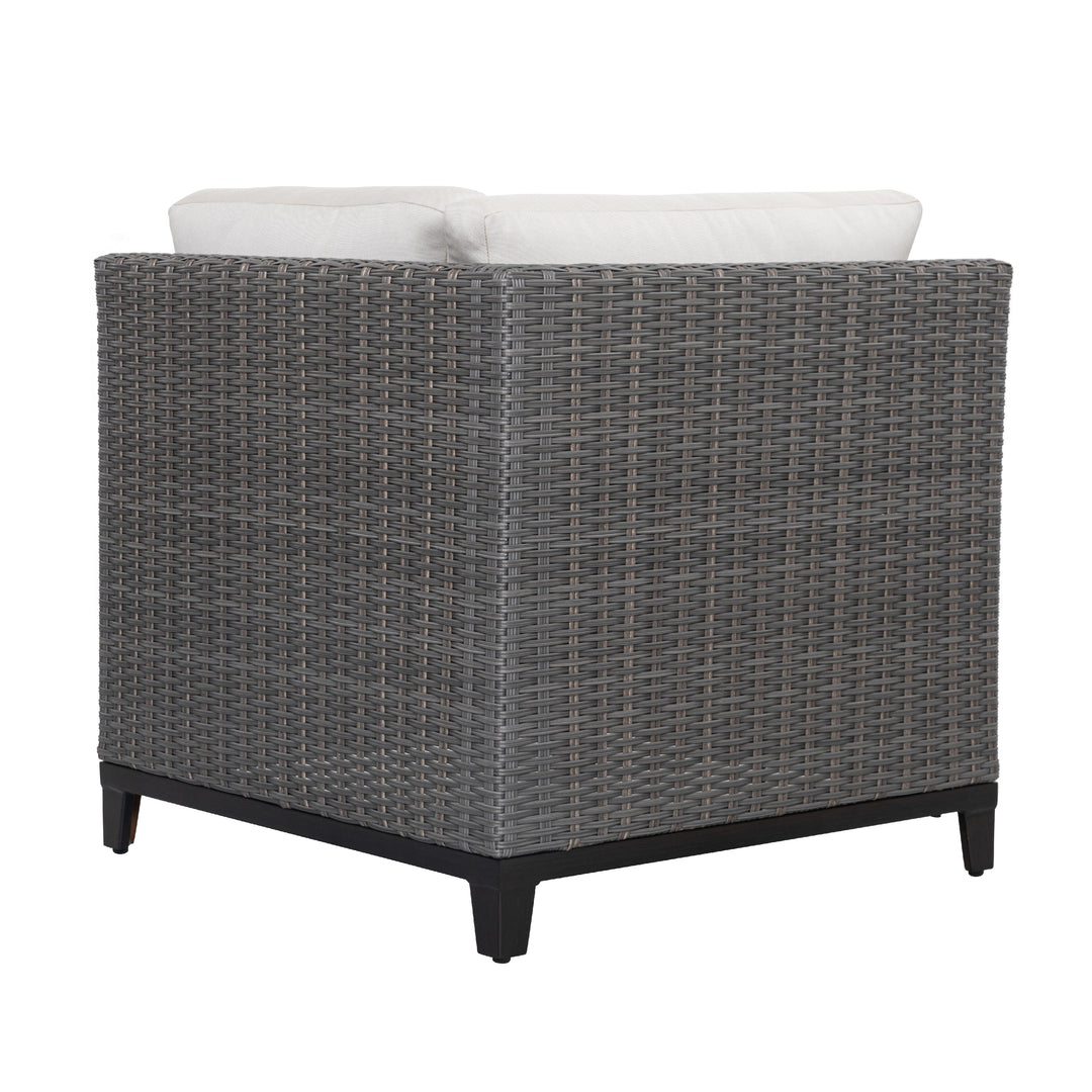 Patio Time 4-Piece Wicker Outdoor Corner Sectional Conversation Set