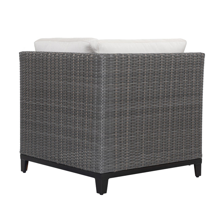 Patio Time 4-Piece Wicker Outdoor Corner Sectional Conversation Set