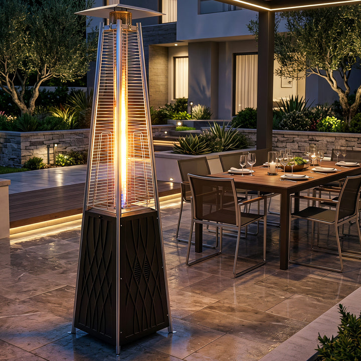 48,000 BTU ETL Certified Pyramid Patio Heater with Wheels