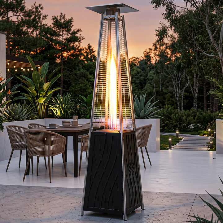 48,000 BTU ETL Certified Pyramid Patio Heater with Wheels