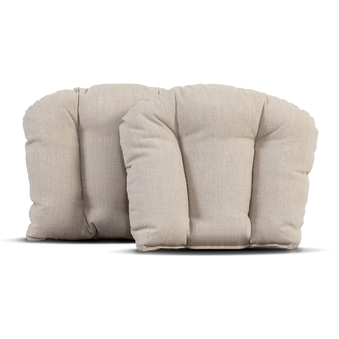 Outdoor 2-Pack 17'' x 20'' x 3.15'' Beige Outdoor Throw Pillows, Olefin