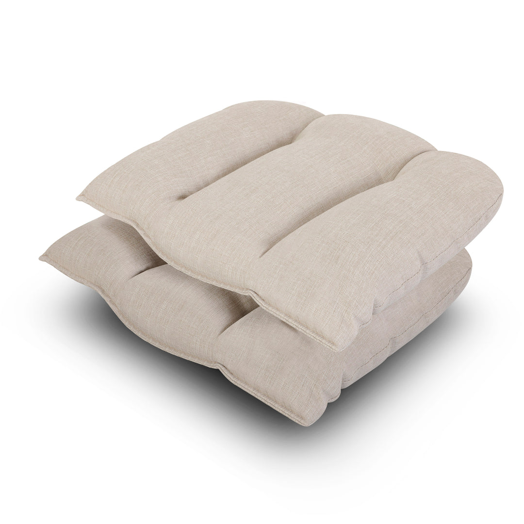 Outdoor 2-Pack 17'' x 20'' x 3.15'' Beige Outdoor Throw Pillows, Olefin