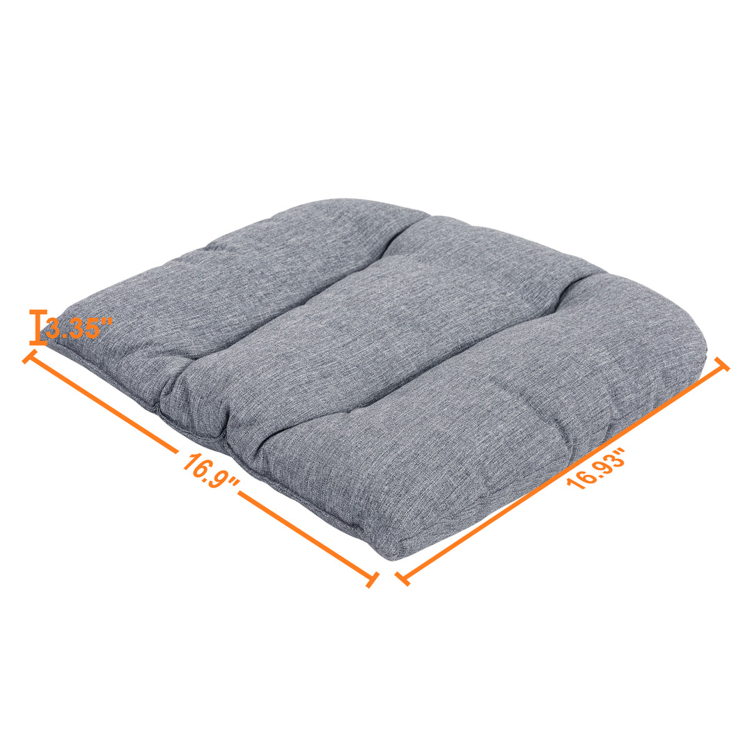 Outdoor 2-Pack 17'' x 17'' x 3.35'' Gray Outdoor Throw Pillows