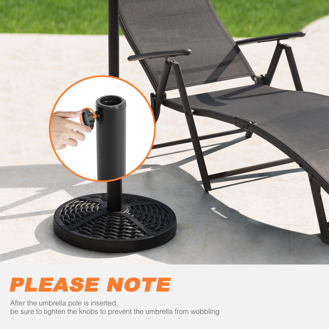 26 lbs Patio Umbrella Base Stand Heavy Duty Outdoor Umbrella Base Made from Rust Resistant Resin