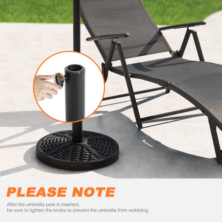 26 lbs Patio Umbrella Base Stand Heavy Duty Outdoor Umbrella Base Made from Rust Resistant Resin