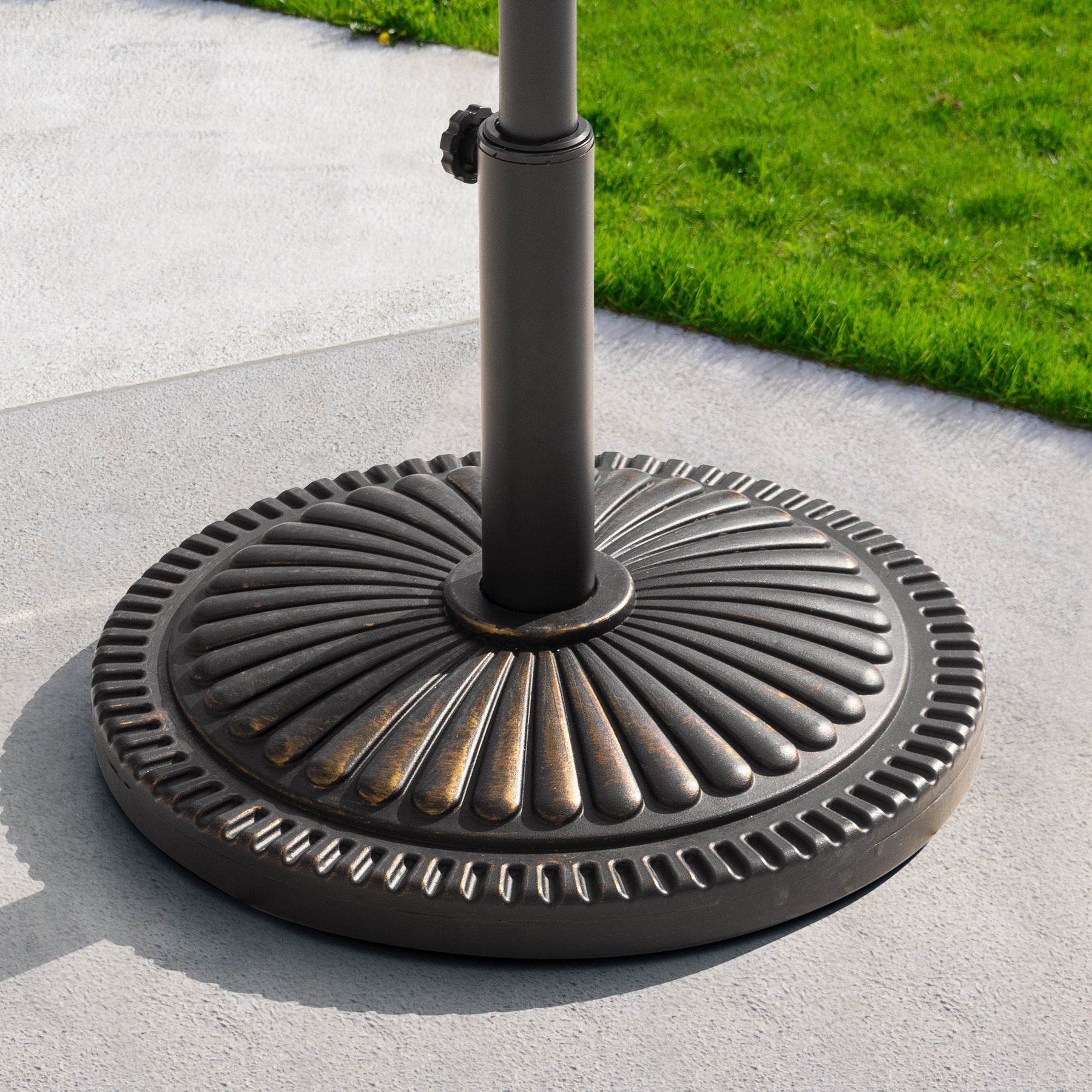 heavy weight patio umbrella stand Best Choice Products 81lb. Duty Square Concrete Rolling Base with Locking Wheels, Handles -Black Chasing the shade on a sunny day can be a heavy Maypex 145LBS Water Filled Offset