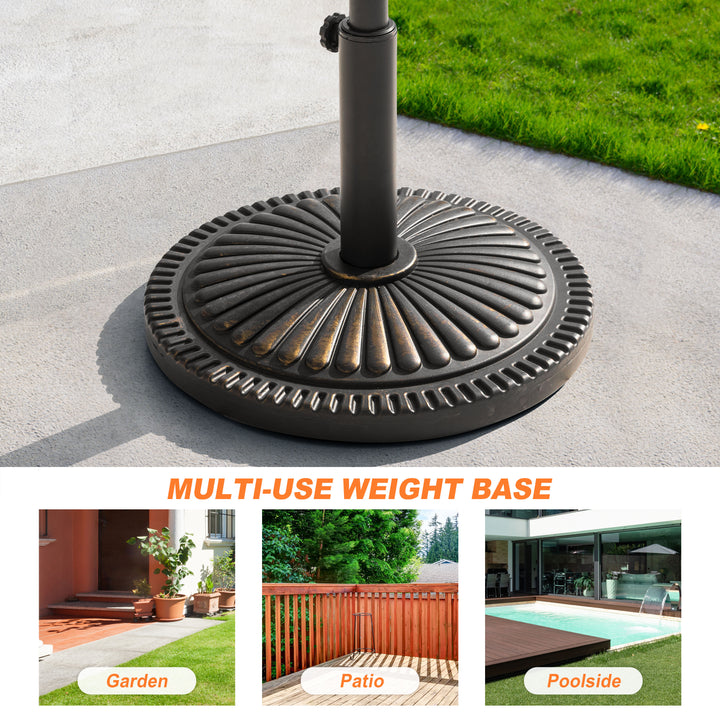 33 lbs Patio Umbrella Base Stand Heavy Duty Outdoor Umbrella Base Made from Rust Resistant Resin