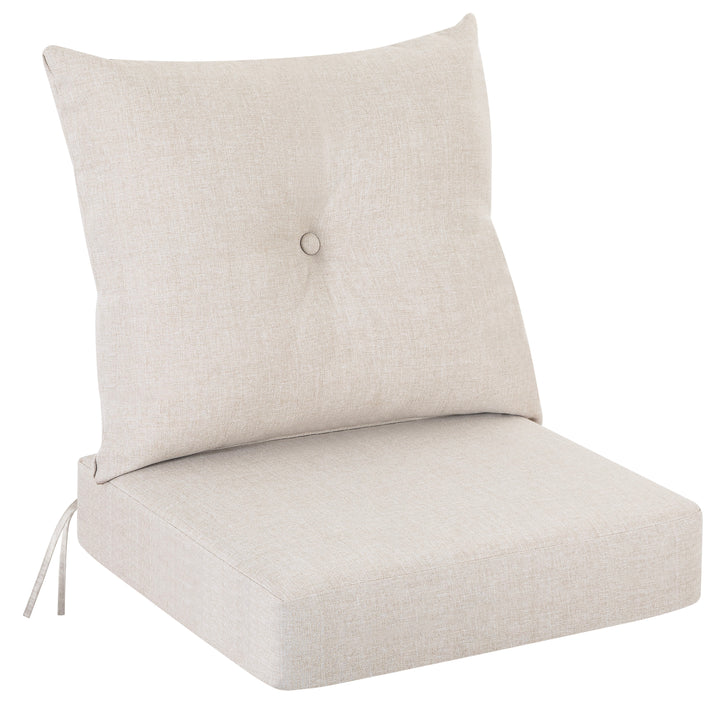 23 x 24 Inch Outdoor Olefin Chair Cushion Set, Tufted Design