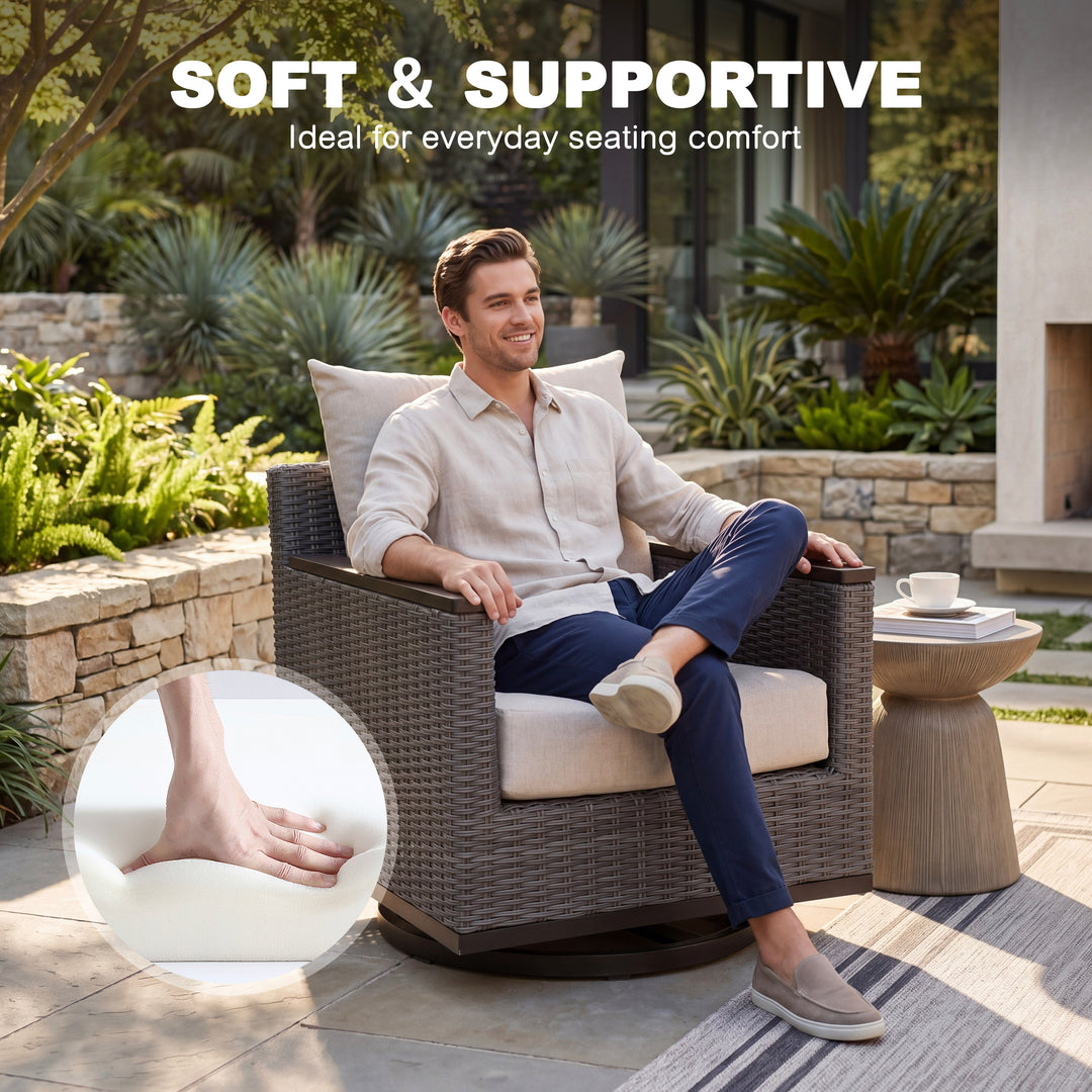 23 x 24 Inch Outdoor Olefin Chair Cushion Set, Tufted Design