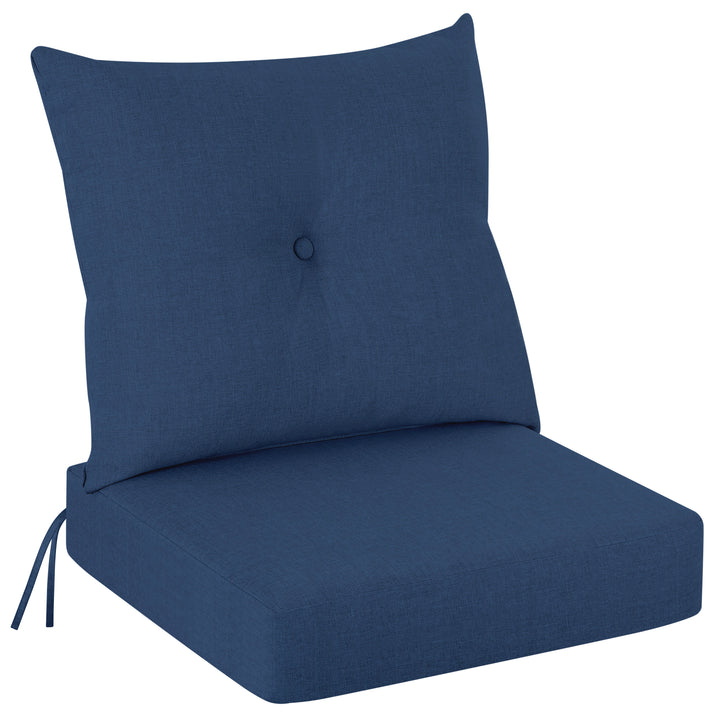 23 x 24 Inch Outdoor Olefin Chair Cushion Set, Tufted Design