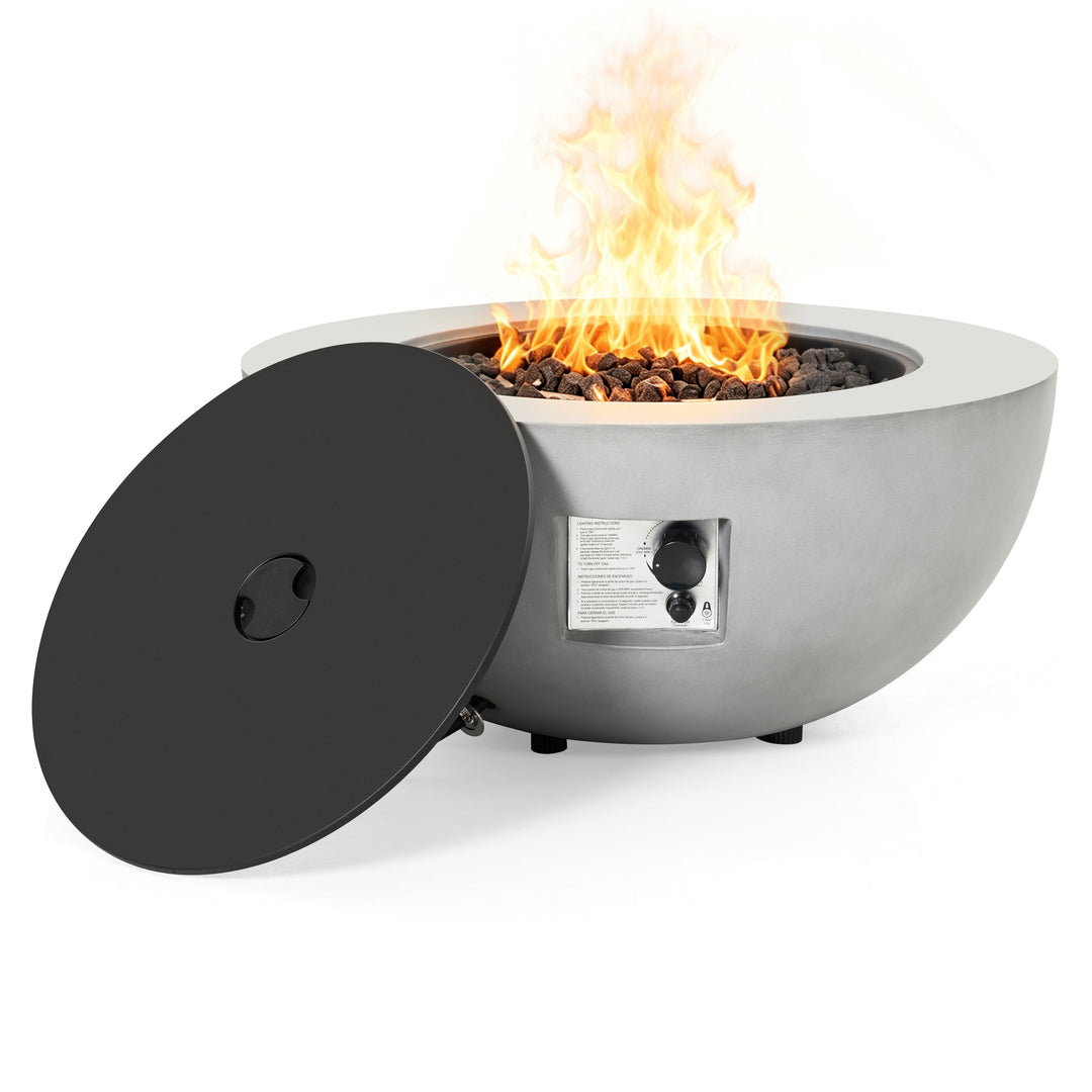 31.5" Bowl-Shaped Outdoor Propane Fire Pit Table, 50,000 BTU, CSA Certified