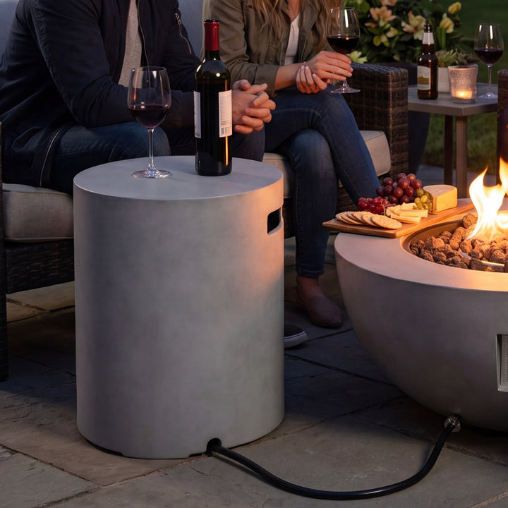 50,000 BTU Bowl-Shaped Patio Propane Fire Pit Table with Hidden Tank Table