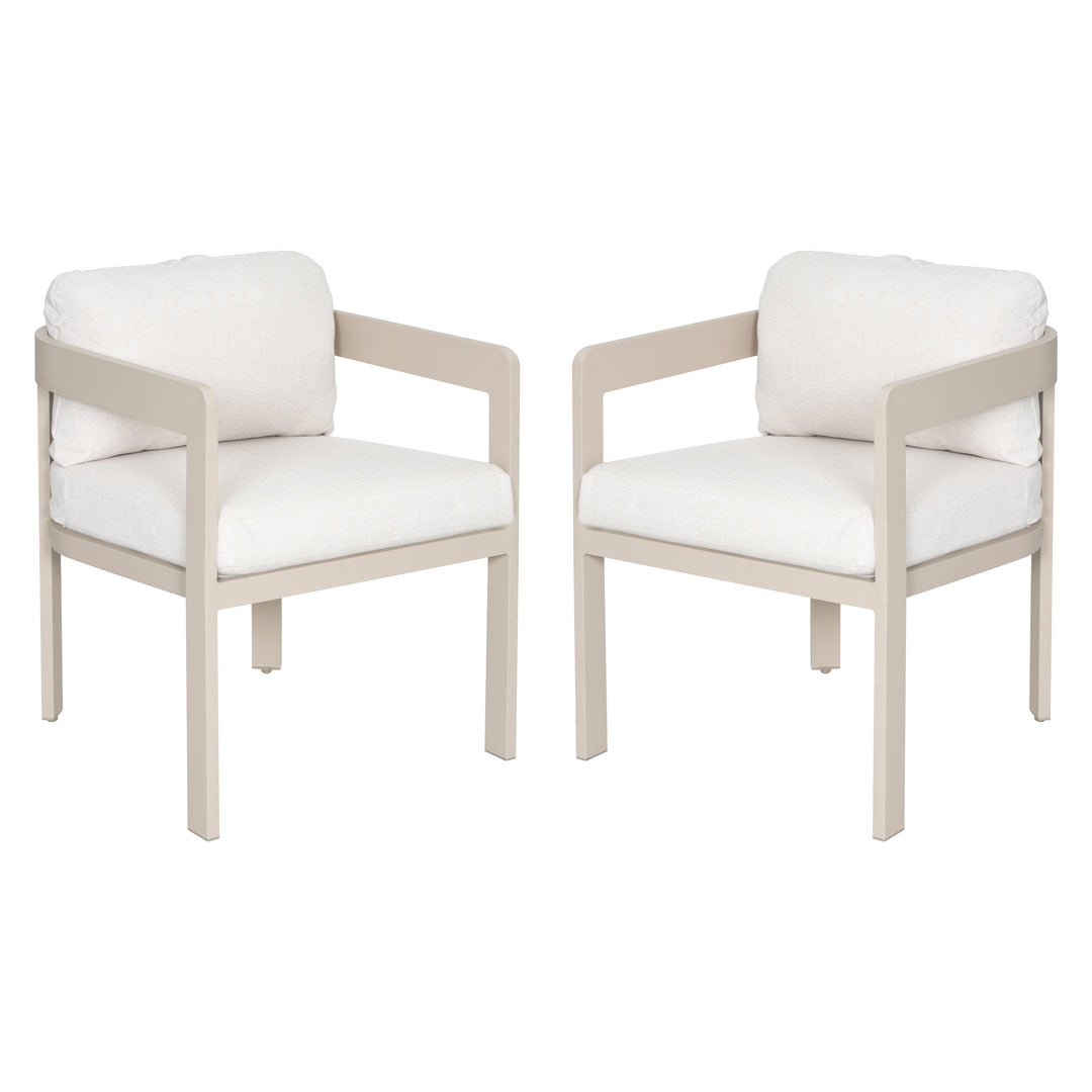 Patio Time Outdoor Aluminum Dining Chair Set of 2