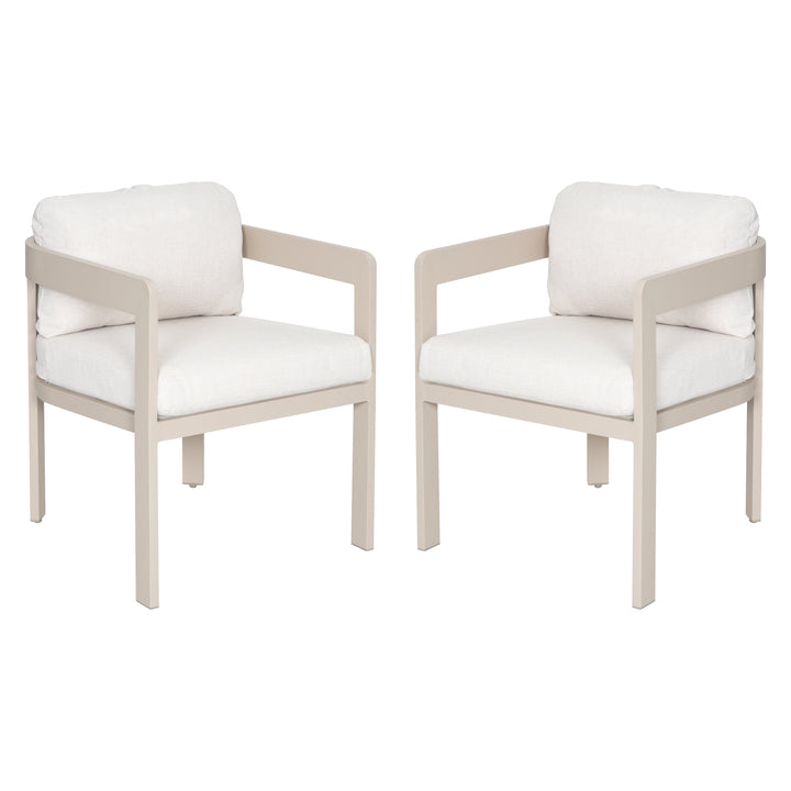 Patio Time Outdoor Aluminum Dining Chair Set of 2