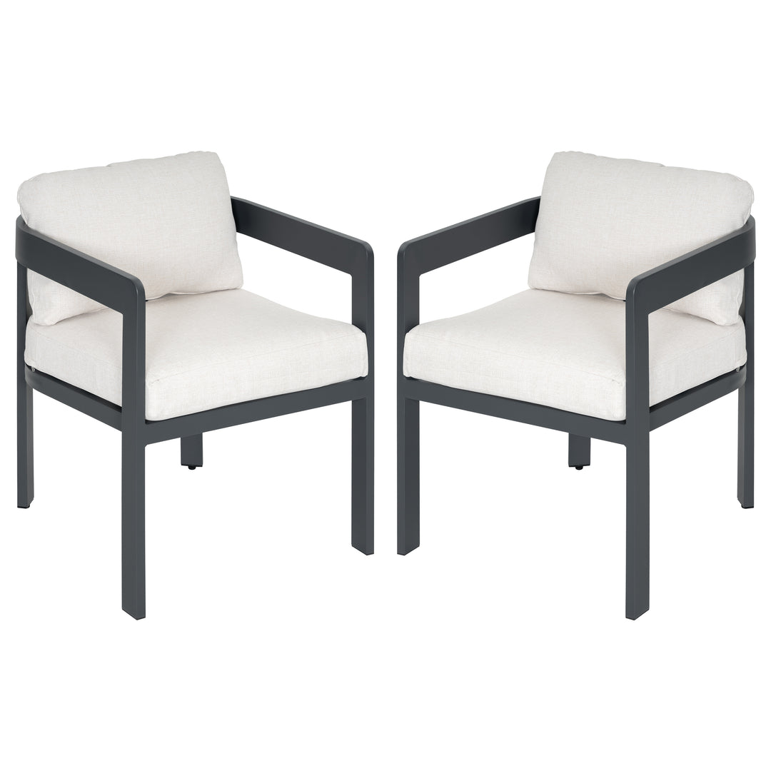 Patio Time Outdoor Aluminum Dining Chair Set of 2