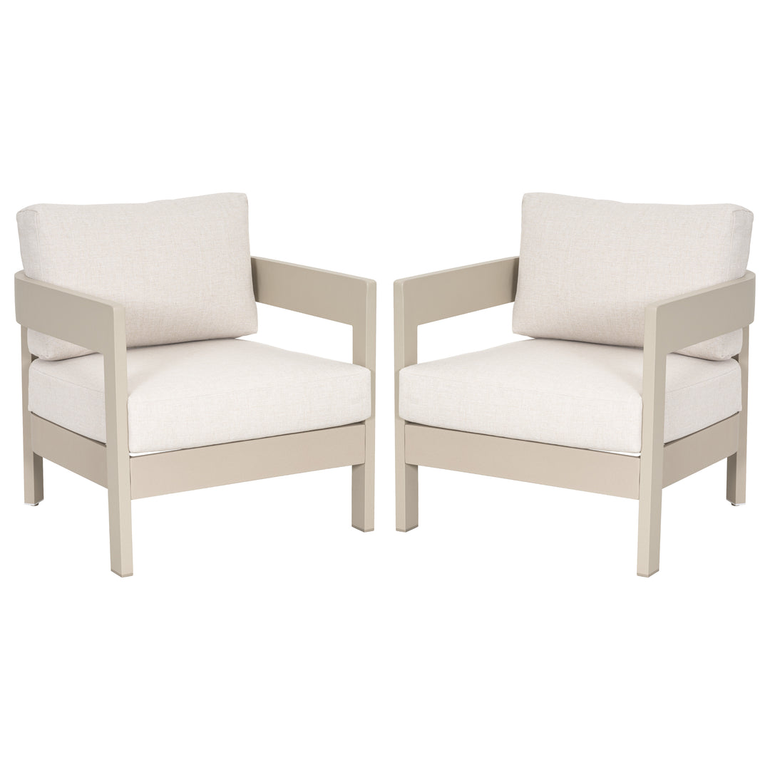 Patio Time Outdoor Aluminum Patio Chair Set of 2