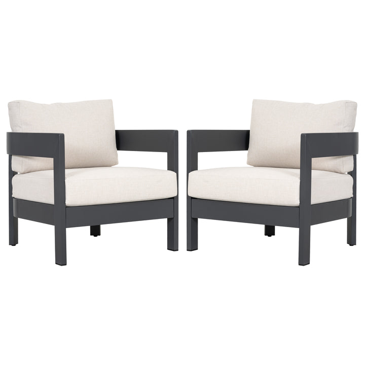 Patio Time Outdoor Aluminum Patio Chair Set of 2