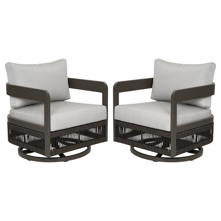 Patio Time Aluminum Swivel Patio Chair Set of 2