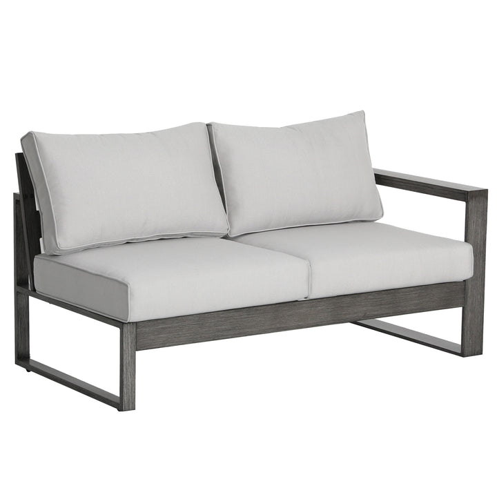 4-Piece Outdoor Aluminum Sectional Sofa Set