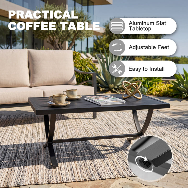 4-Piece Sofa Set with Thick Padded Zippered Cushions, Beige