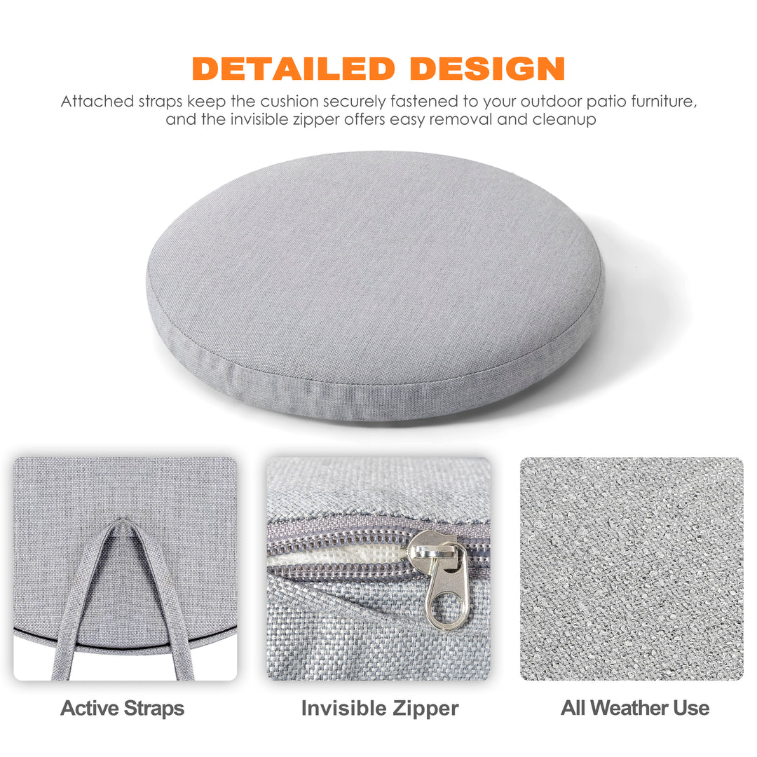 Outdoor 3-Piece Cast Aluminum Patio Set with Cushions and Umbrella Hole