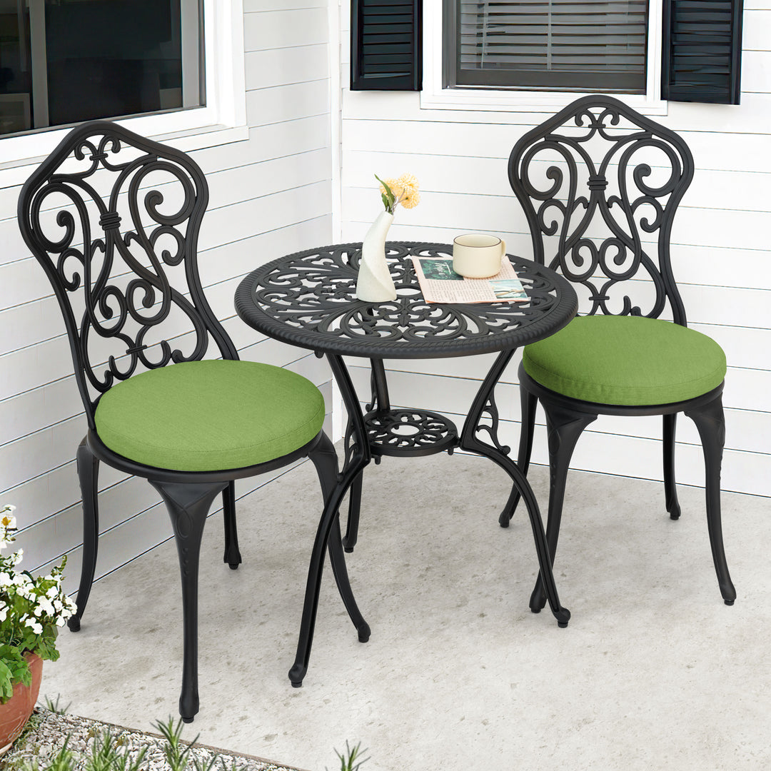 bistro patio set with umbrella hole Phi Villa 60" Enlarged Basket-wave Sqaure Table Its sleek design blends classic charm with contemporary style Nuu Garden 3-Piece Outdoor Bistro