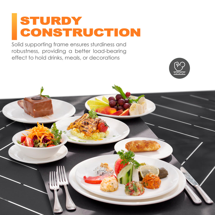 7-Piece Metal Padded Textilene Patio Dining Set with Umbrella Hole