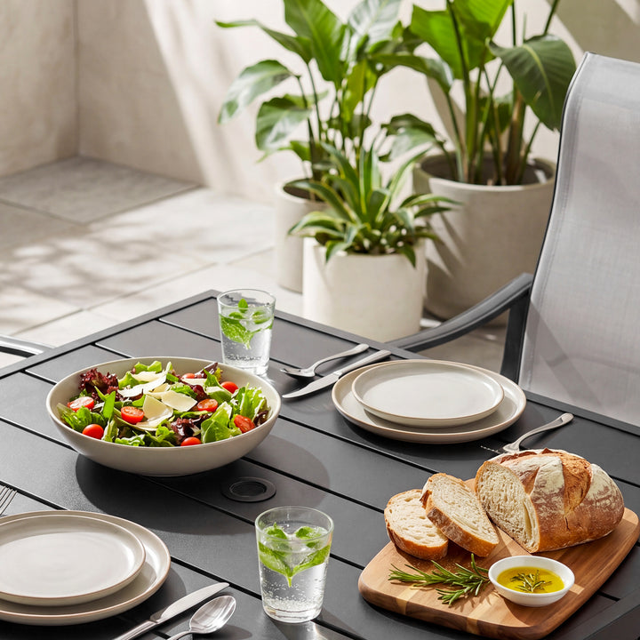 5-Piece Patio Dining Set, Textilene Chairs with C-Spring Legs