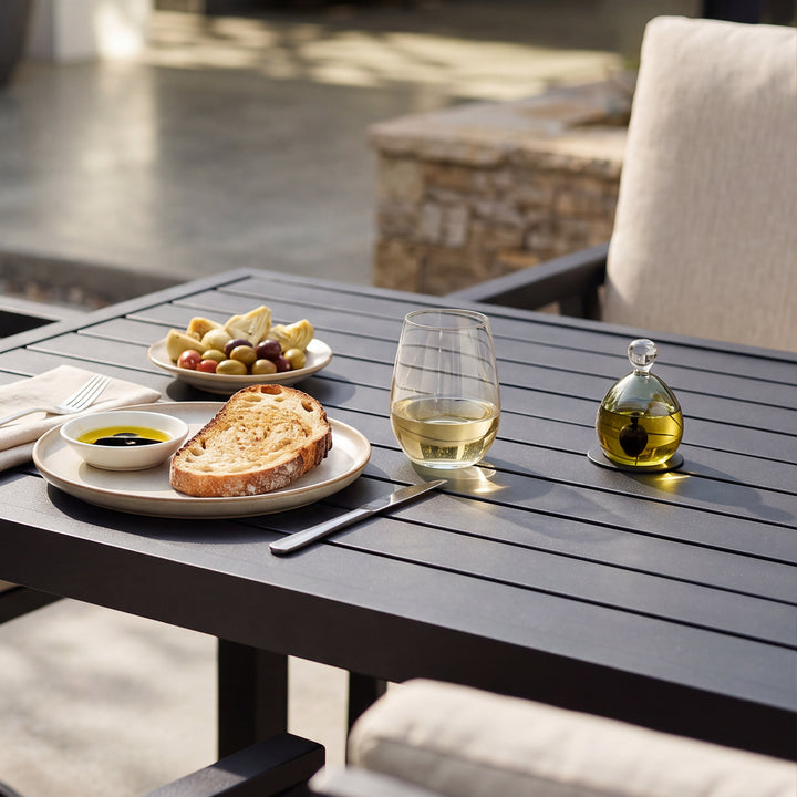 7-Piece Patio Aluminum Dining Set with Soft Cushions, Swivel Design