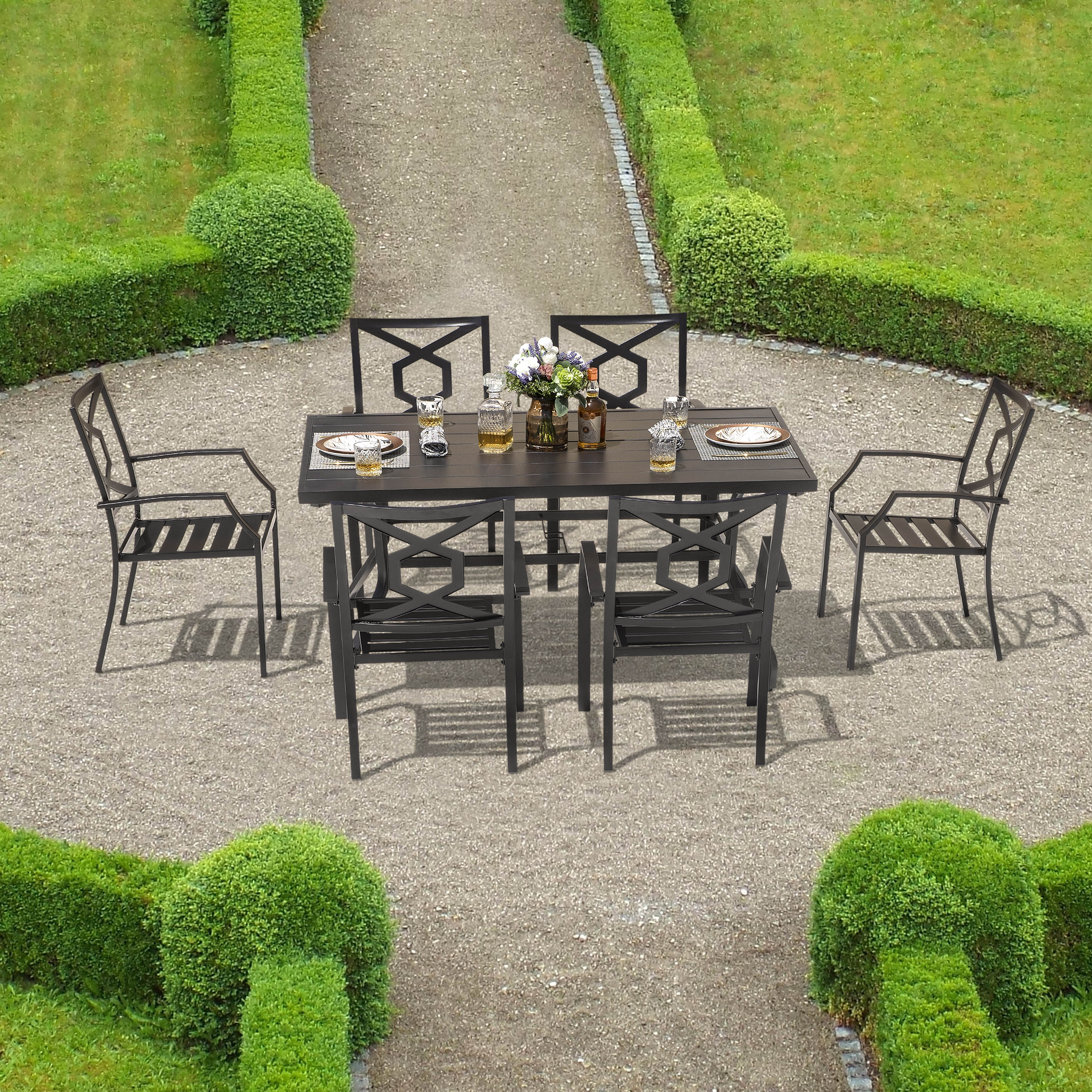 Patio metal dining discount sets