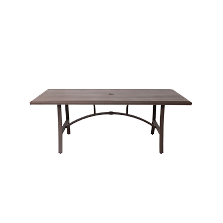 7-Piece All-Weather Outdoor Dining Set, Black and Brown