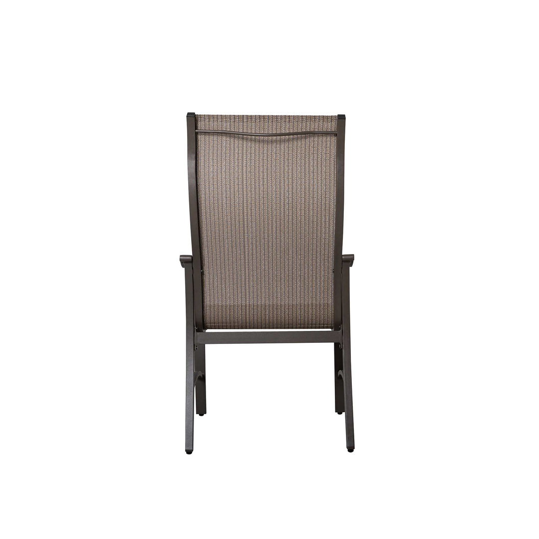 7-Piece All-Weather Outdoor Dining Set, Black and Brown