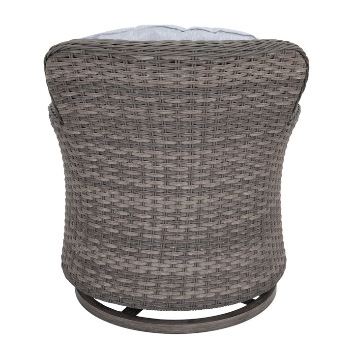 2-Piece Outdoor Wicker Swivel Rocking Chair Set