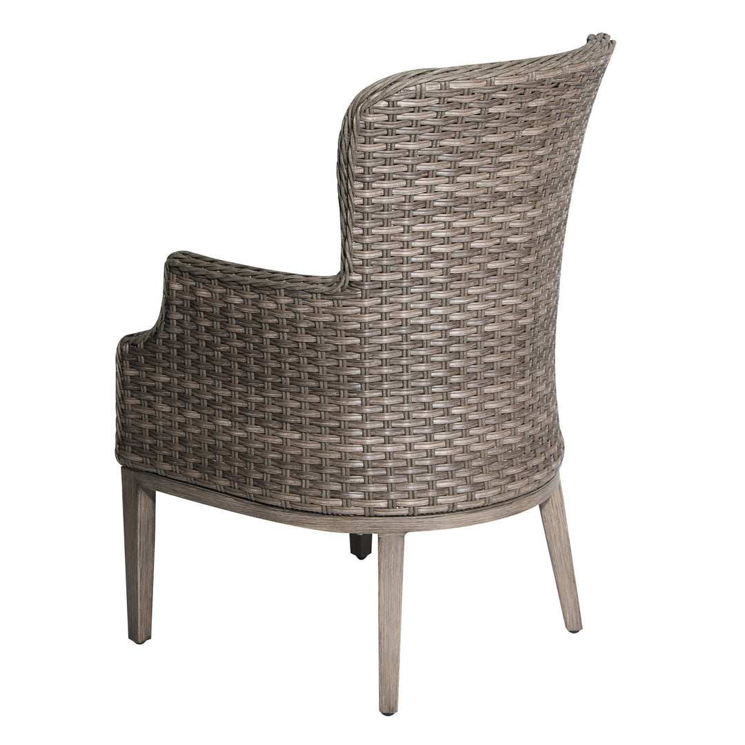 5-Piece Wicker Dining Chair Set, Brown and Gray