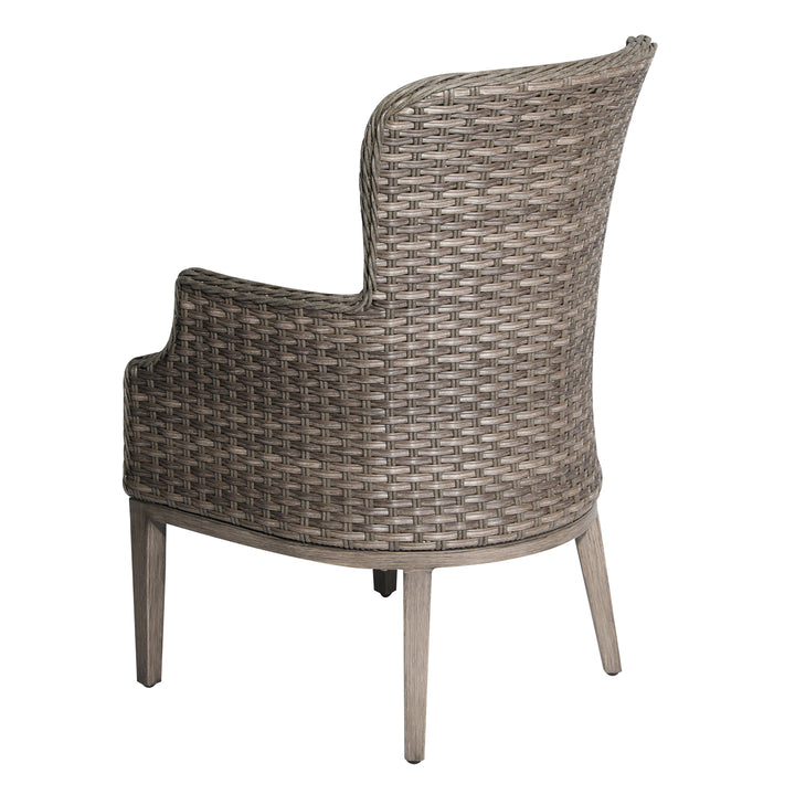 5-Piece Wicker Dining Chair Set, Brown and Gray